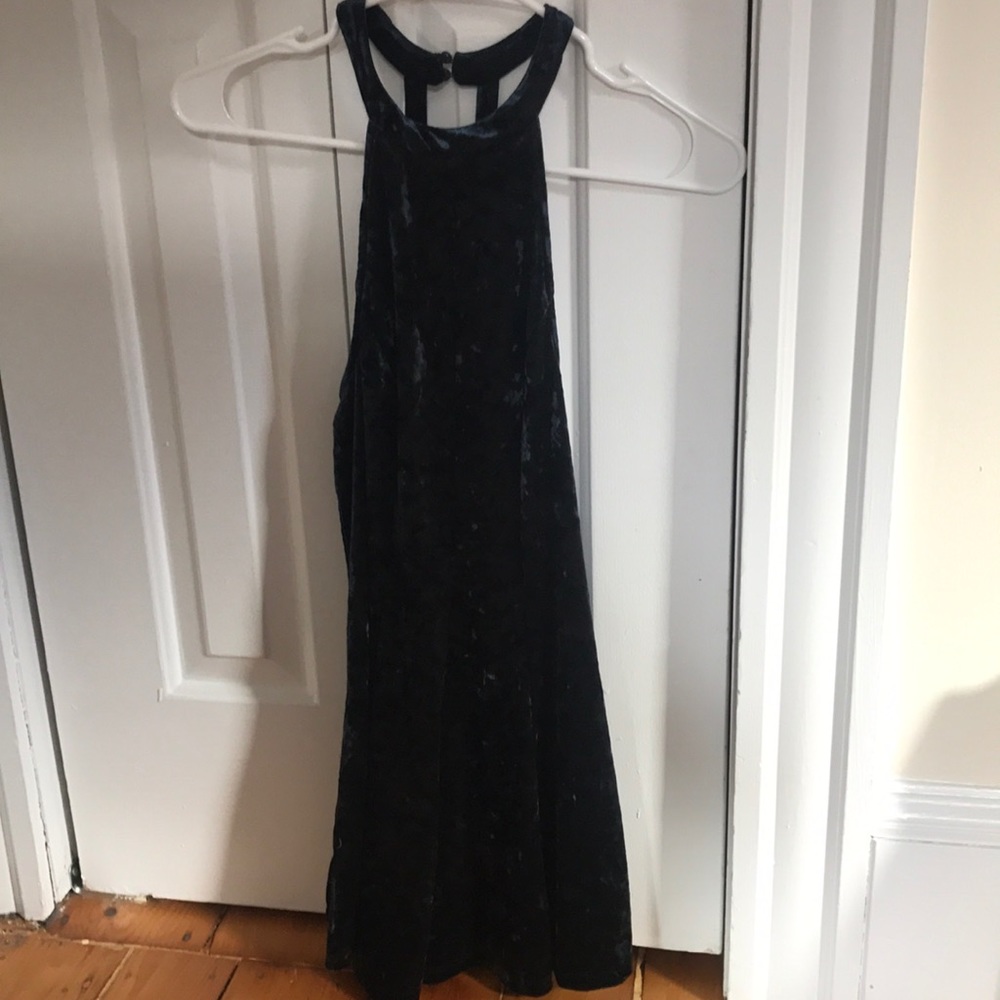 Halter top, velvet romper, ~worn once~